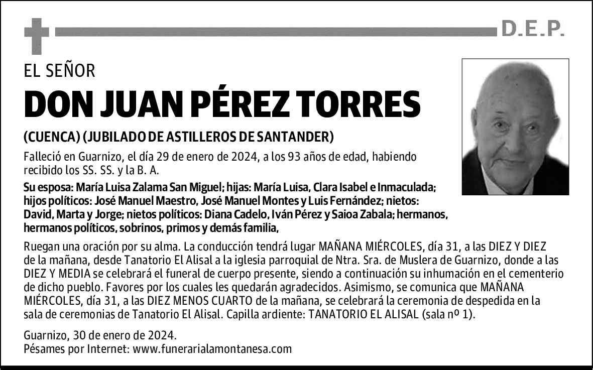 DON JUAN PÉREZ TORRES