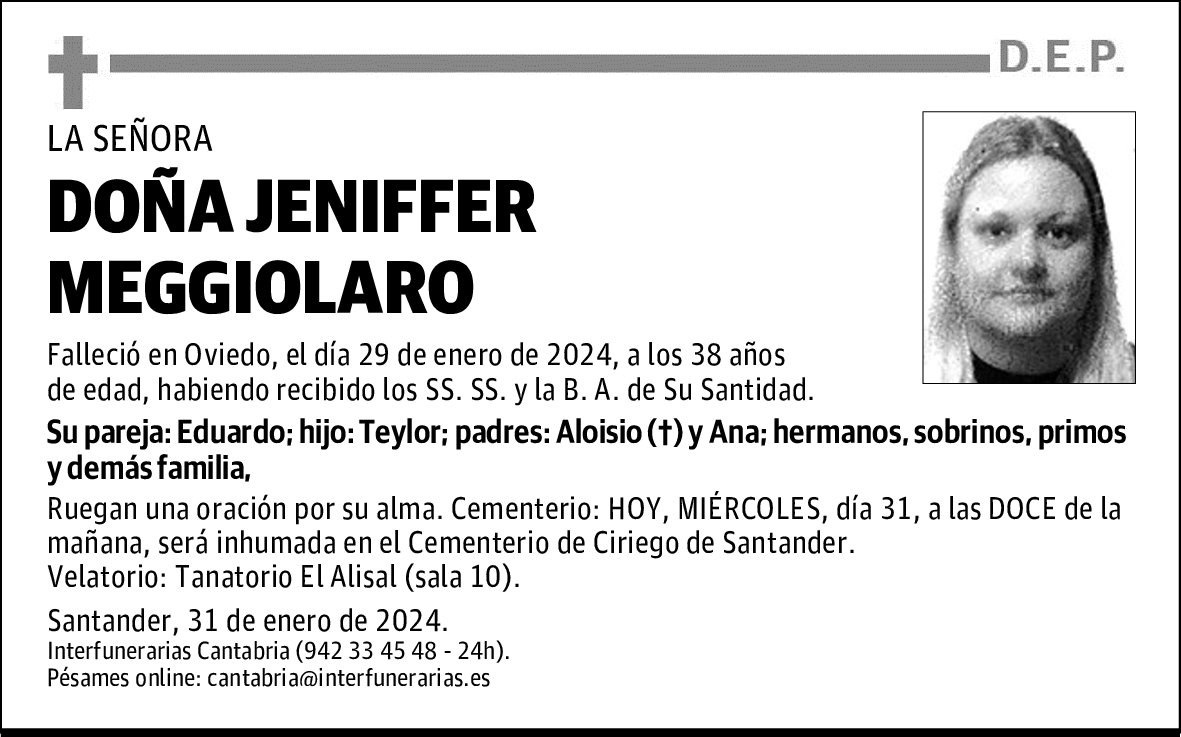 DOÑA JENIFFER MEGGIOLARO