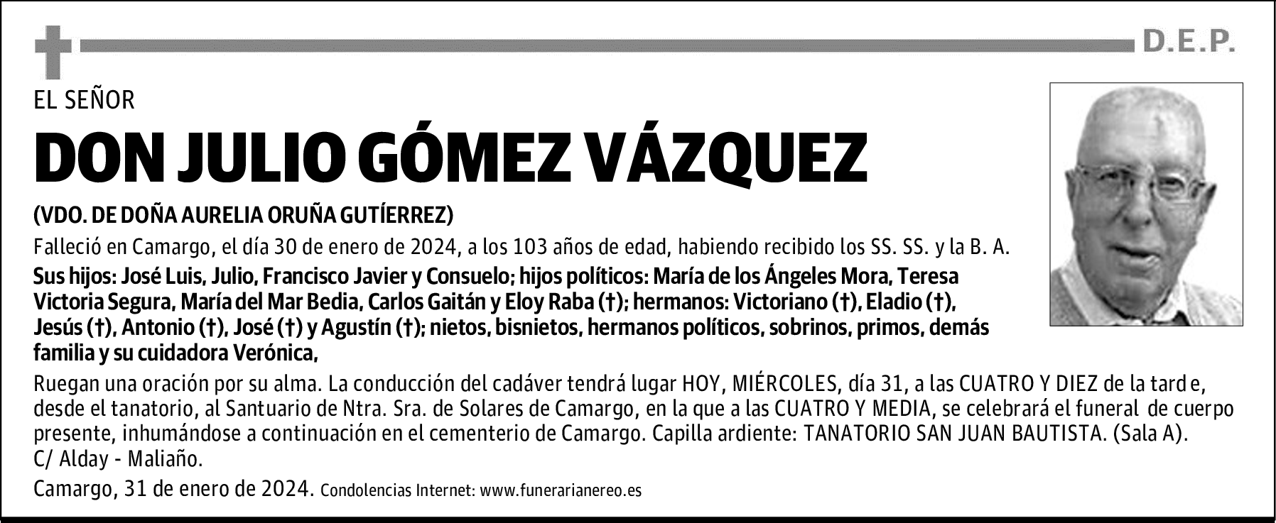 DON JULIO GÓMEZ VÁZQUEZ