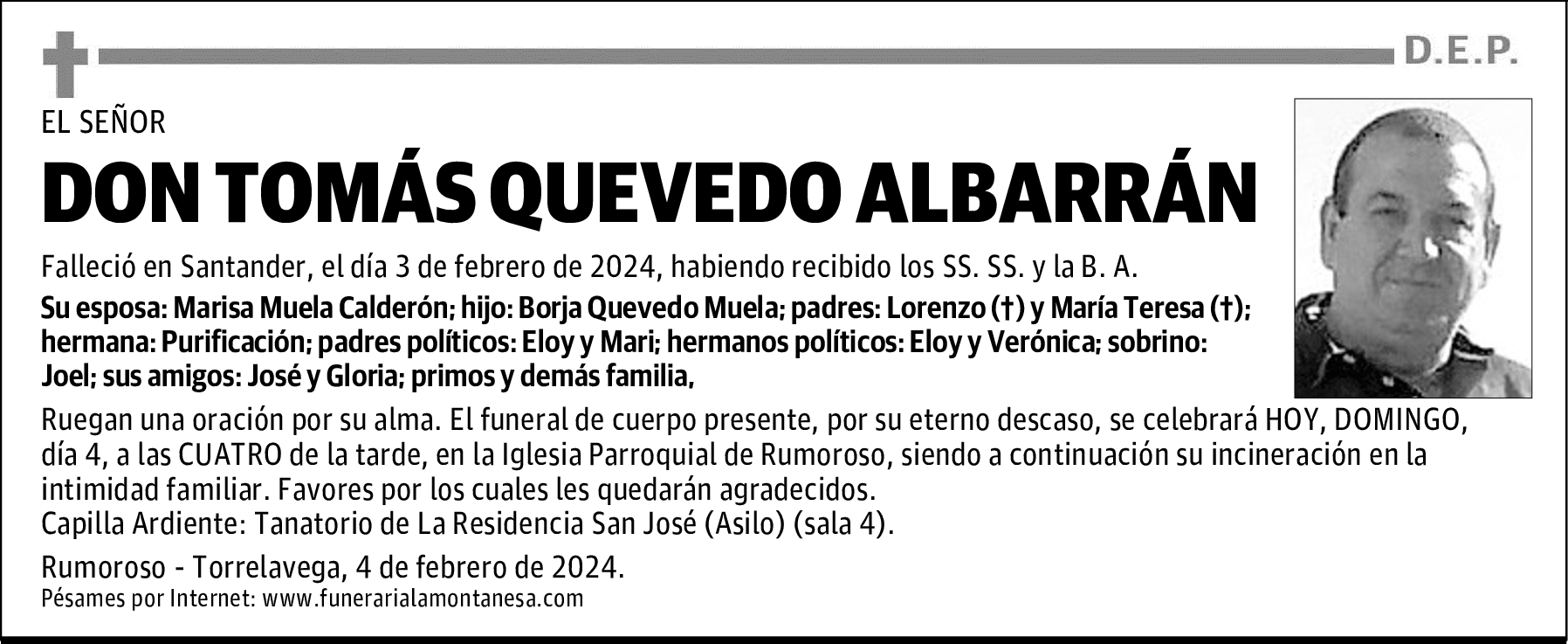 DON TOMÁS QUEVEDO ALBARRÁN