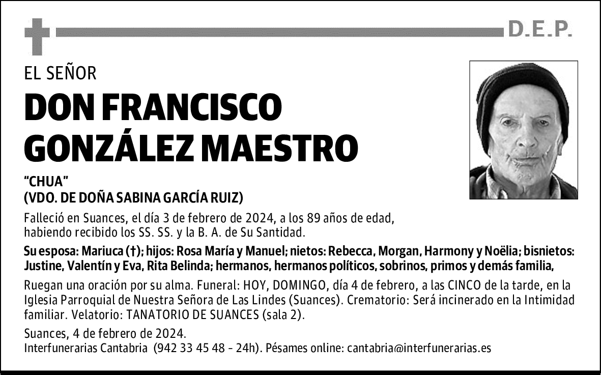 DON FRANCISCO GONZÁLEZ MAESTRO