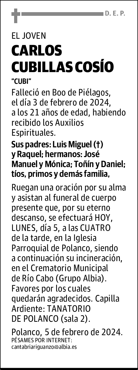 CARLOS CUBILLAS COSÍO