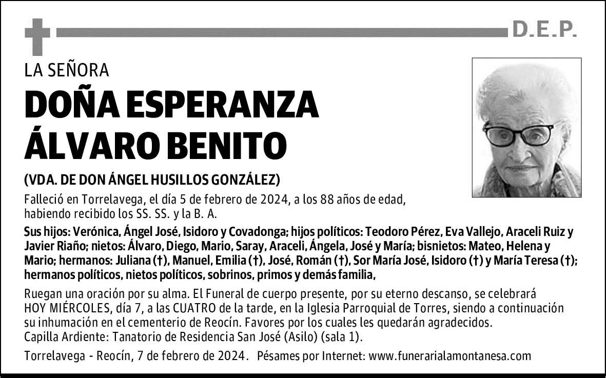 DOÑA ESPERANZA ÁLVARO BENITO