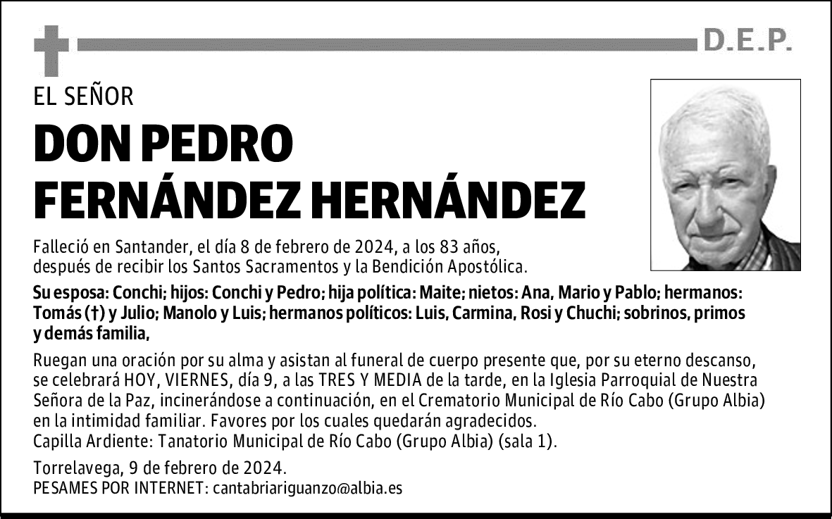 DON PEDRO FERNÁNDEZ HERNÁNDEZ