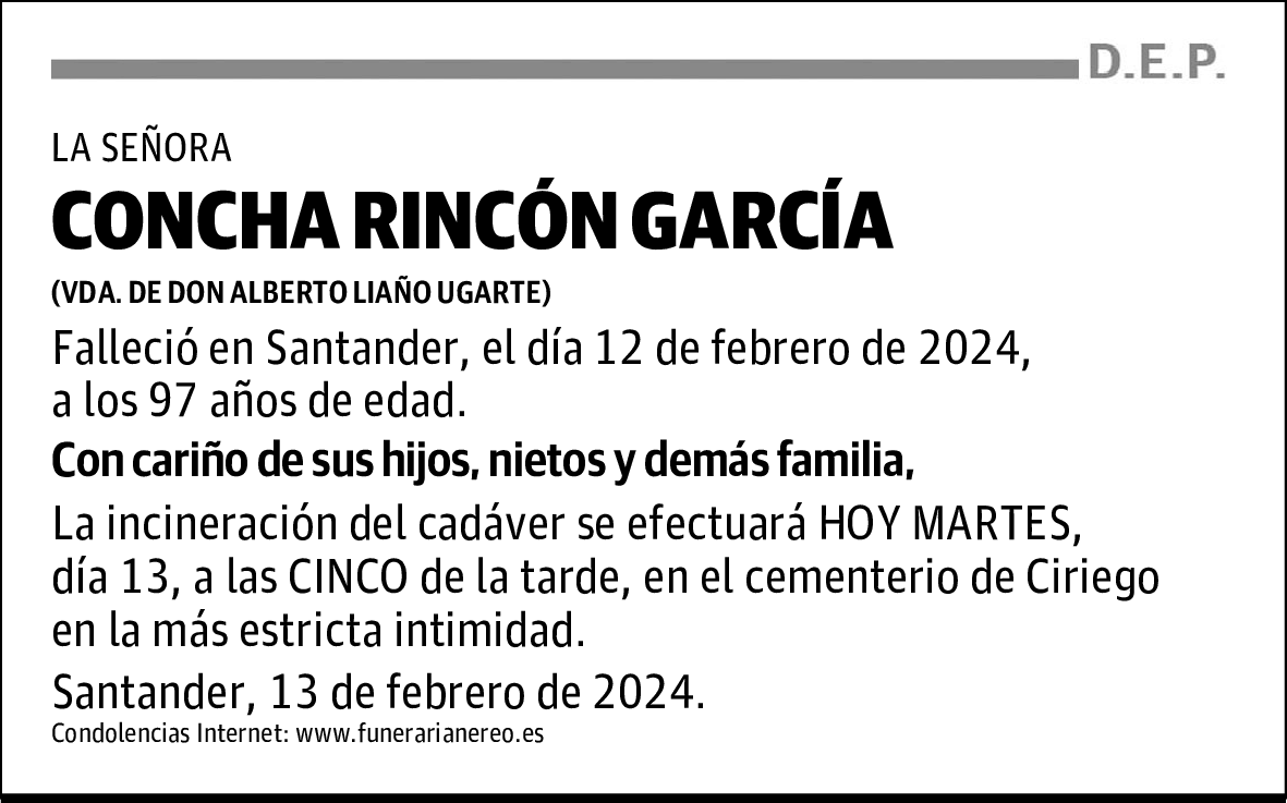CONCHA RINCÓN GARCÍA