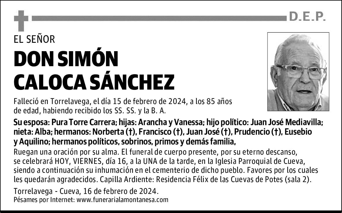 DON SIMÓN CALOCA SÁNCHEZ