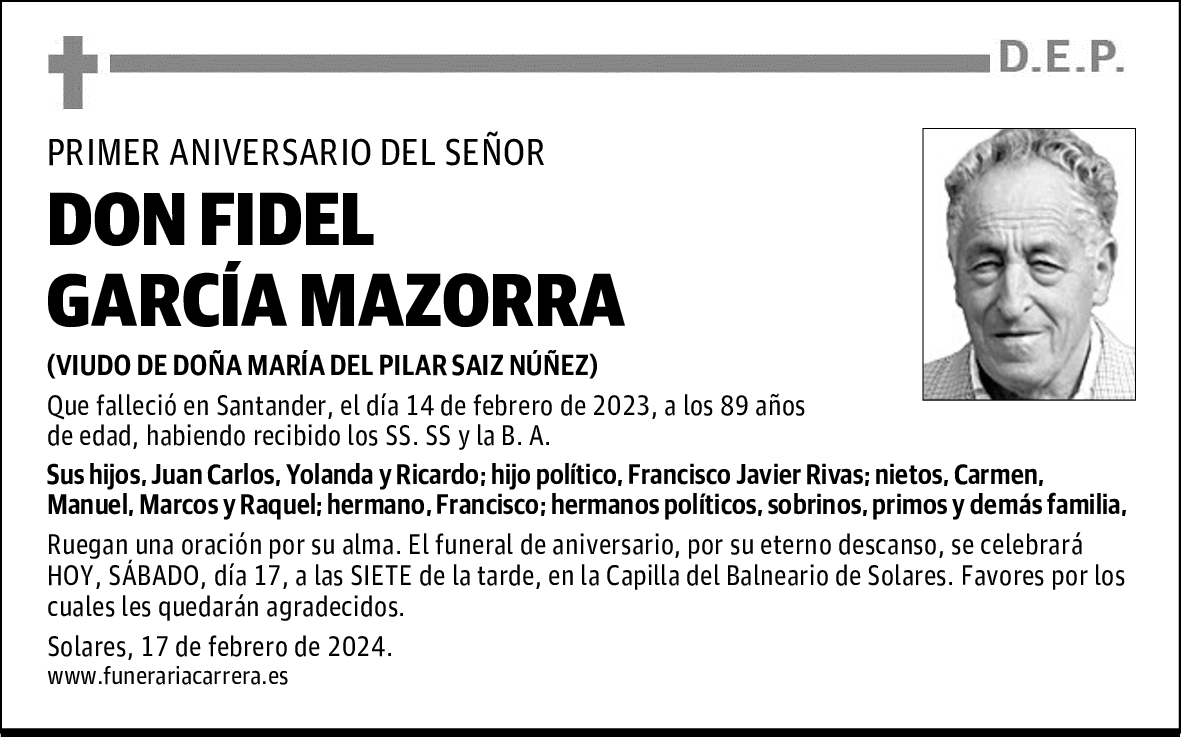DON FIDEL GARCÍA MAZORRA