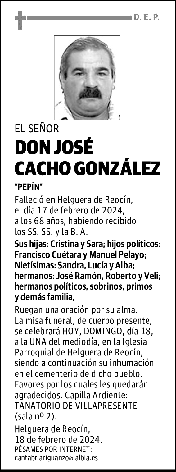 DON JOSÉ CACHO GONZÁLEZ