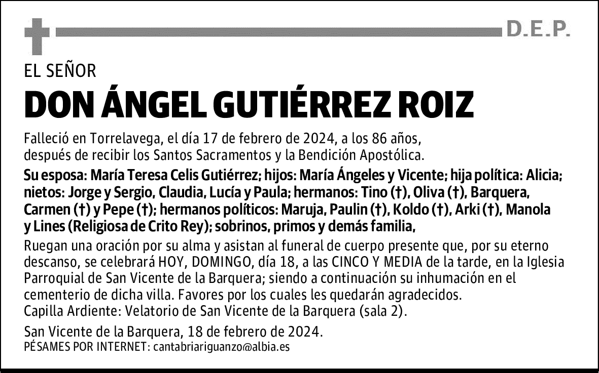 DON ÁNGEL GUTIÉRREZ ROIZ