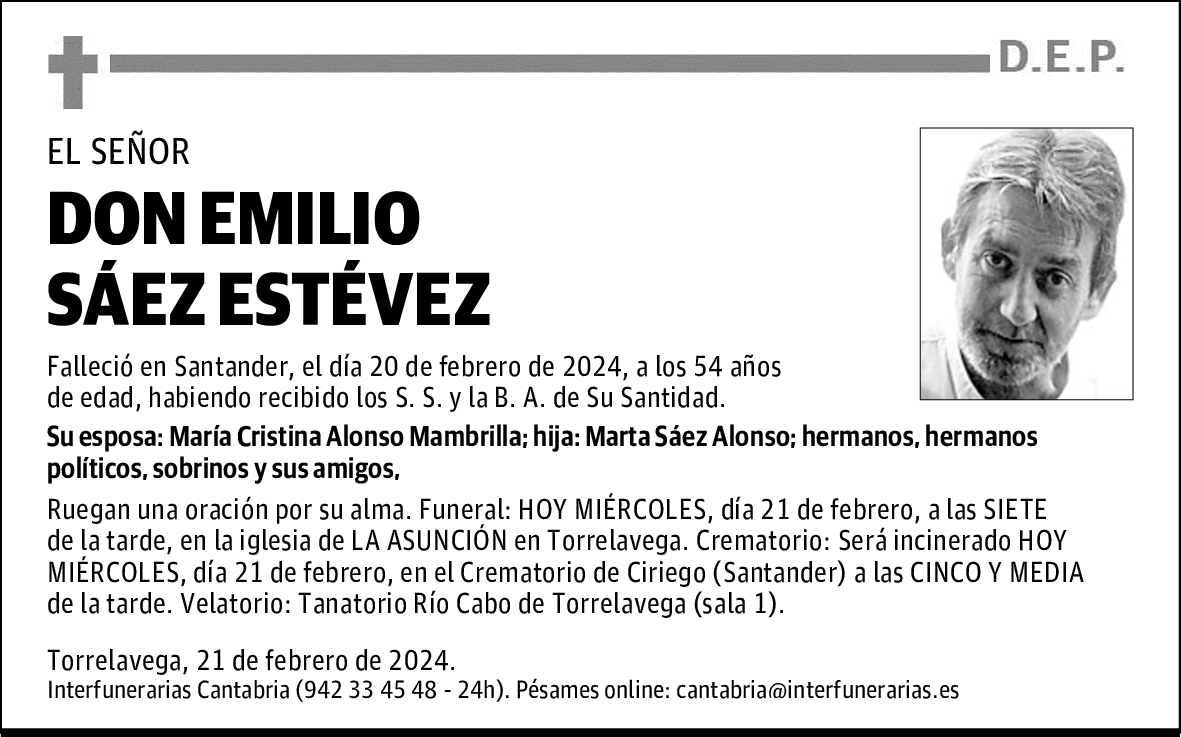 DON EMILIO SÁEZ ESTÉVEZ
