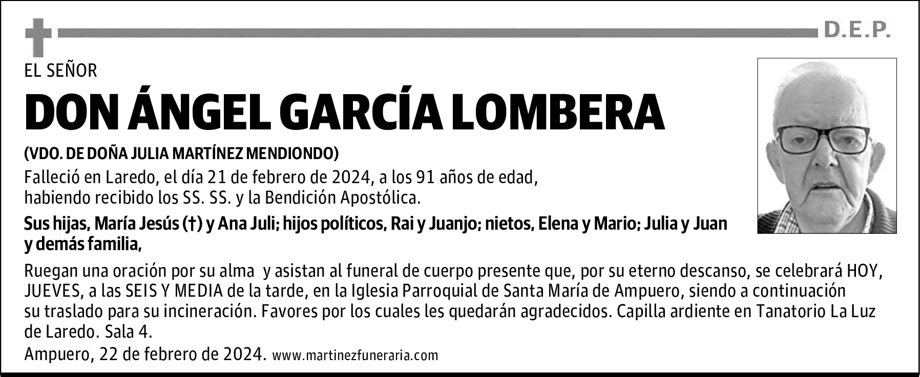 DON ÁNGEL GARCÍA LOMBERA