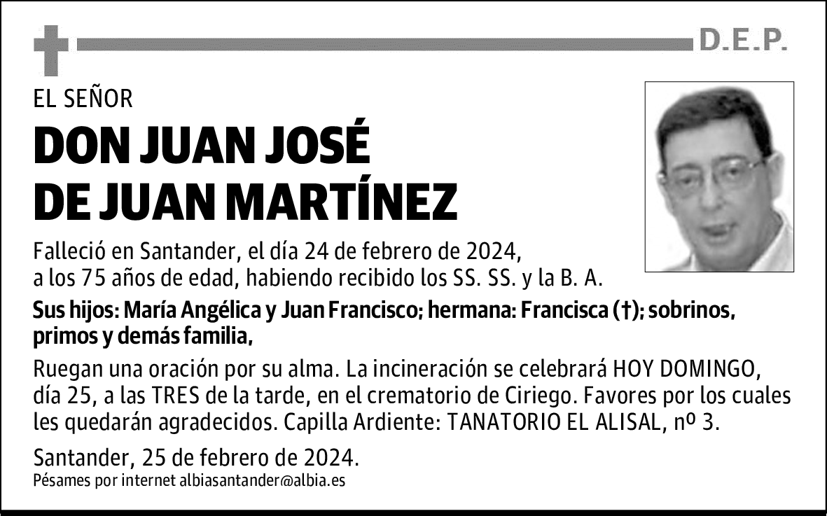 DON JUAN JOSÉ DE JUAN MARTÍNEZ
