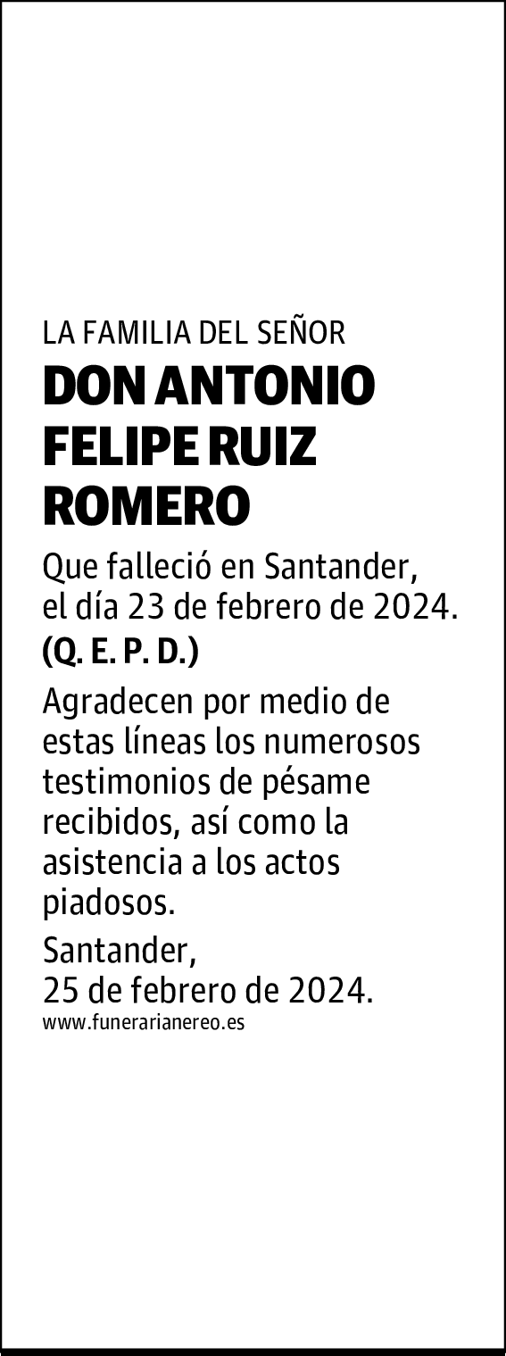 DON ANTONIO FELIPE RUIZ ROMERO