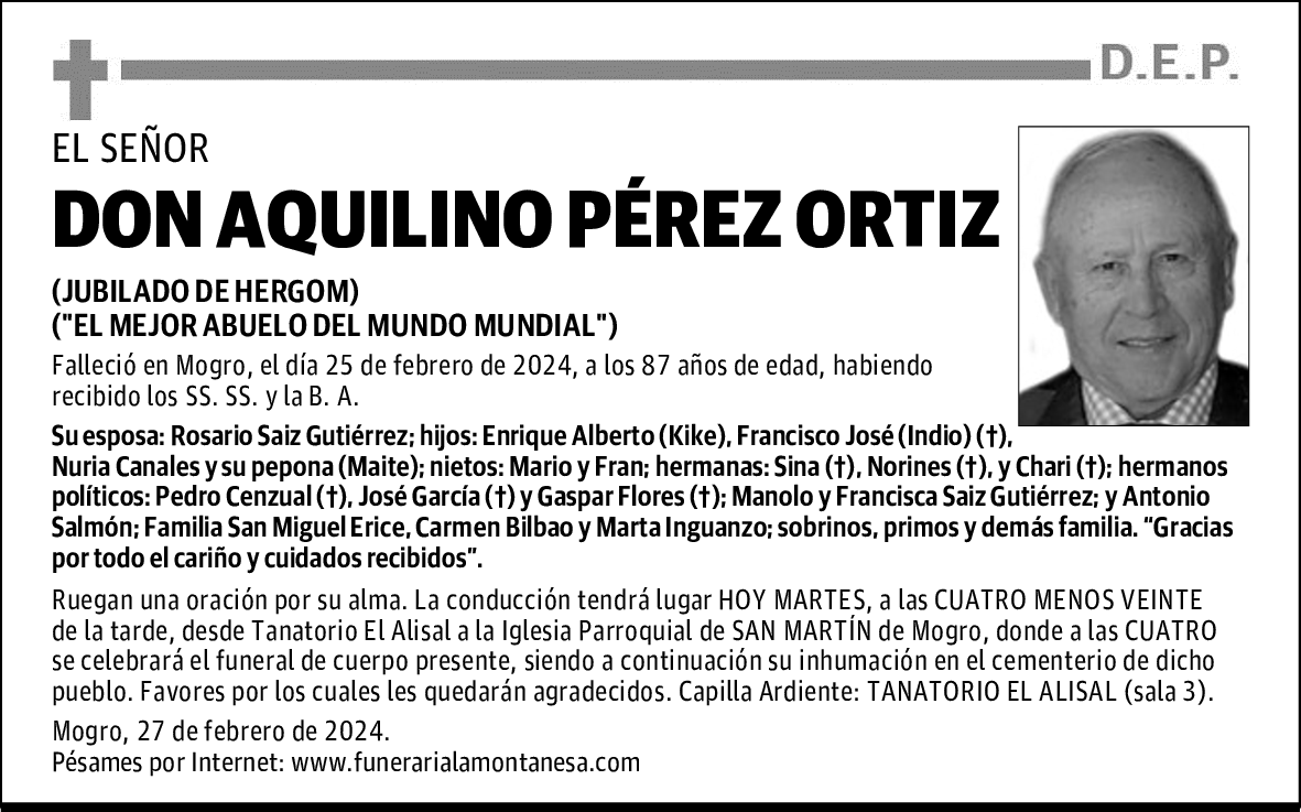 DON AQUILINO PÉREZ ORTIZ