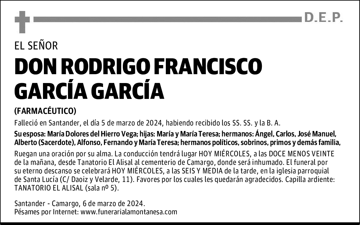 DON RODRIGO FRANCISCO GARCÍA GARCÍA