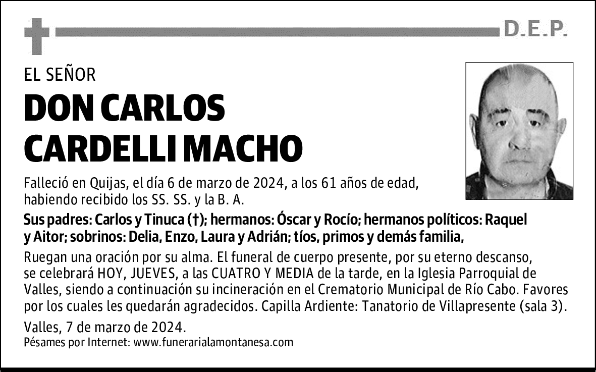 DON CARLOS CARDELLI MACHO
