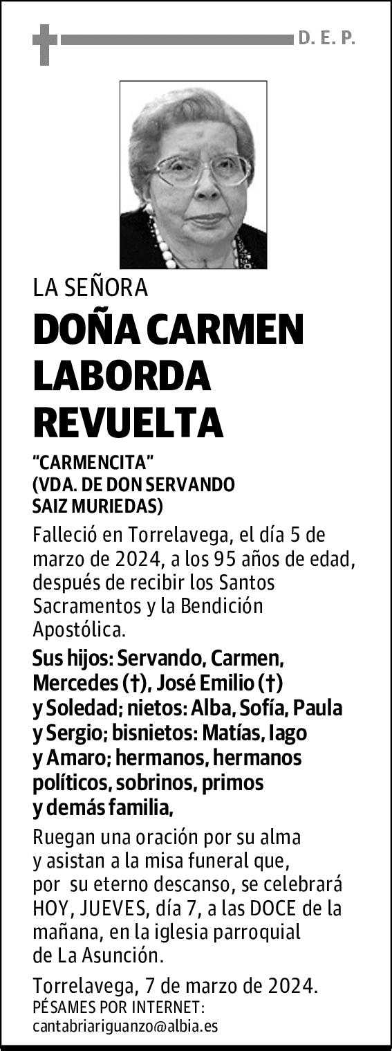 DOÑA CARMEN LABORDA REVUELTA