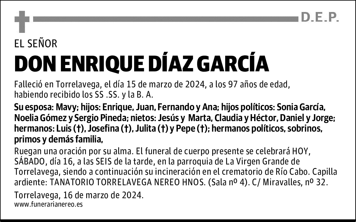 DON ENRIQUE DÍAZ GARCÍA