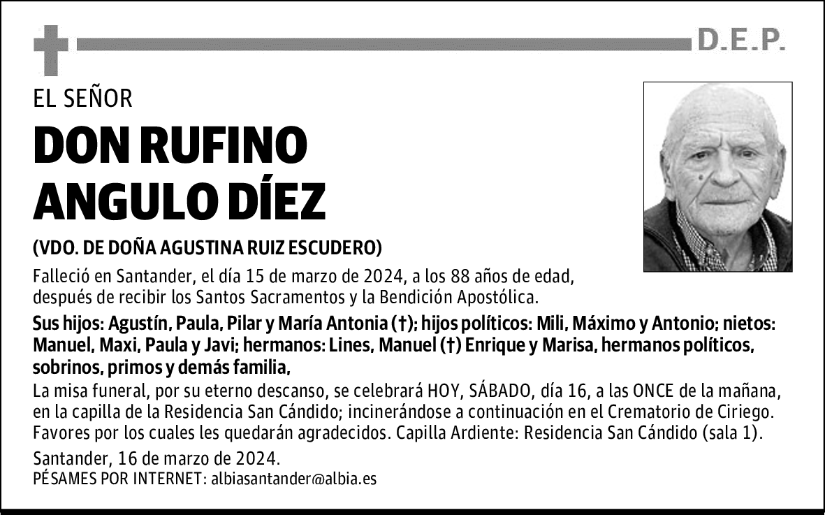 DON RUFINO ANGULO DÍEZ