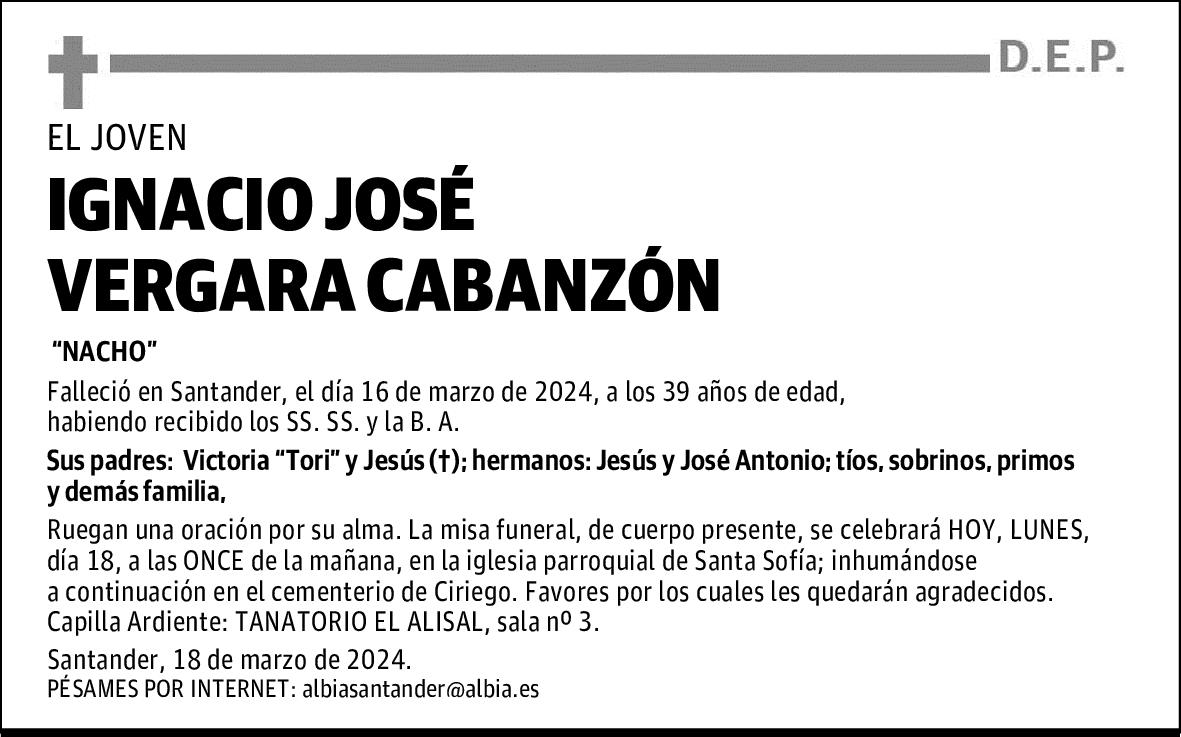 IGNACIO JOSÉ VERGARA CABANZÓN