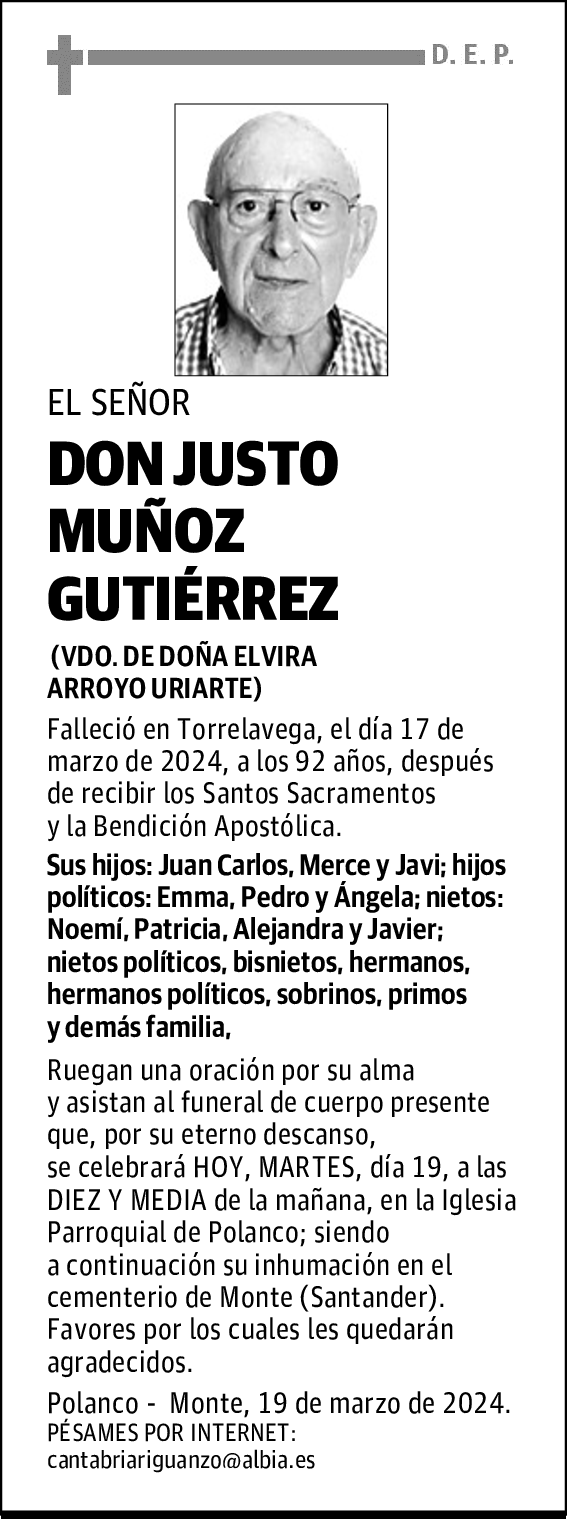 DON JUSTO MUÑOZ GUTIÉRREZ