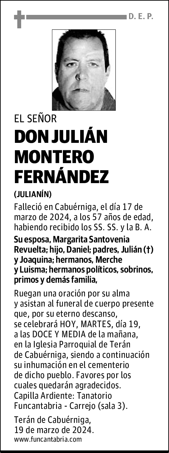 DON JULIÁN MONTERO FERNÁNDEZ