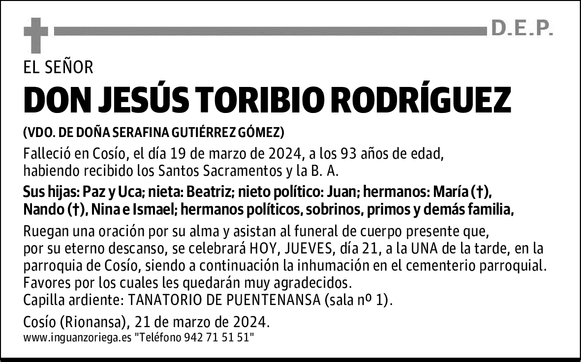 DON JESÚS TORIBIO RODRÍGUEZ