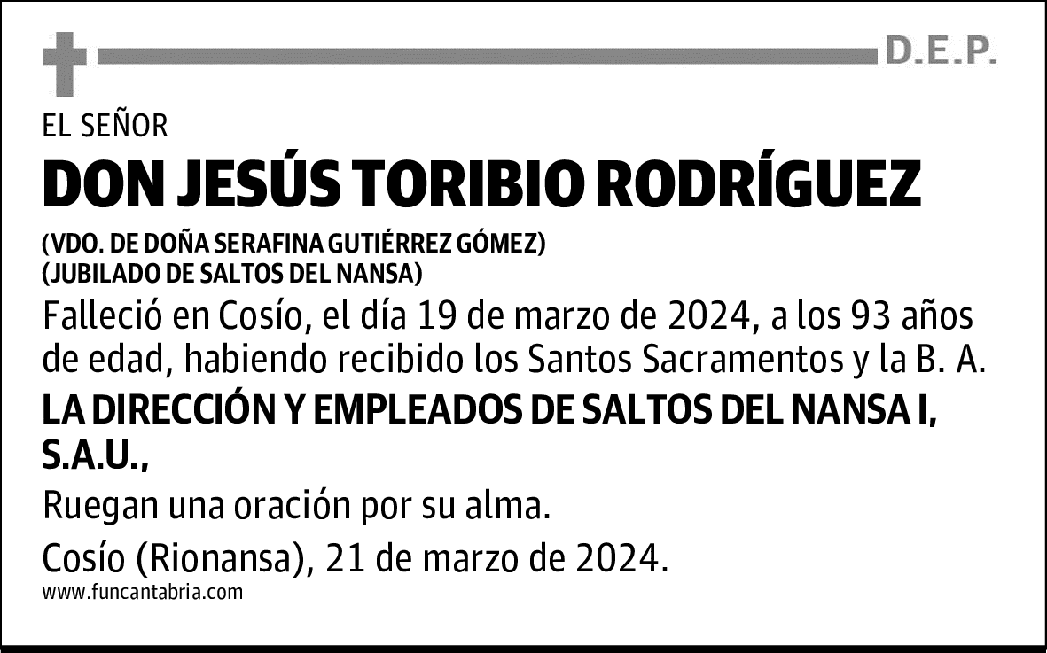 DON JESÚS TORIBIO RODRÍGUEZ