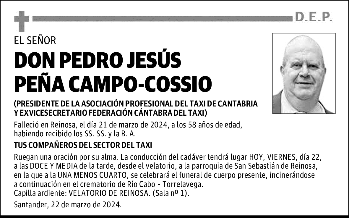 DON PEDRO JESÚS PEÑA CAMPO-COSSIO