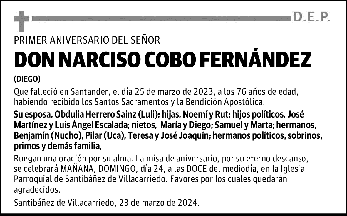 DON NARCISO COBO FERNÁNDEZ
