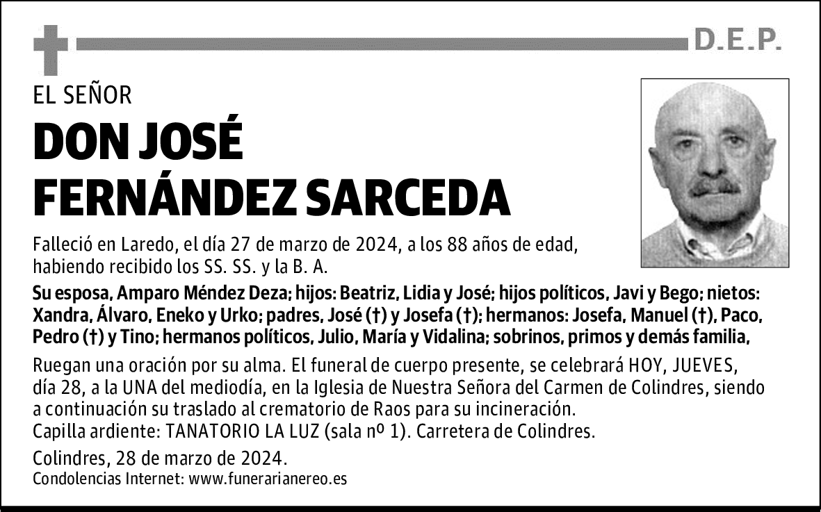 DON JOSÉ FERNÁNDEZ SARCEDA