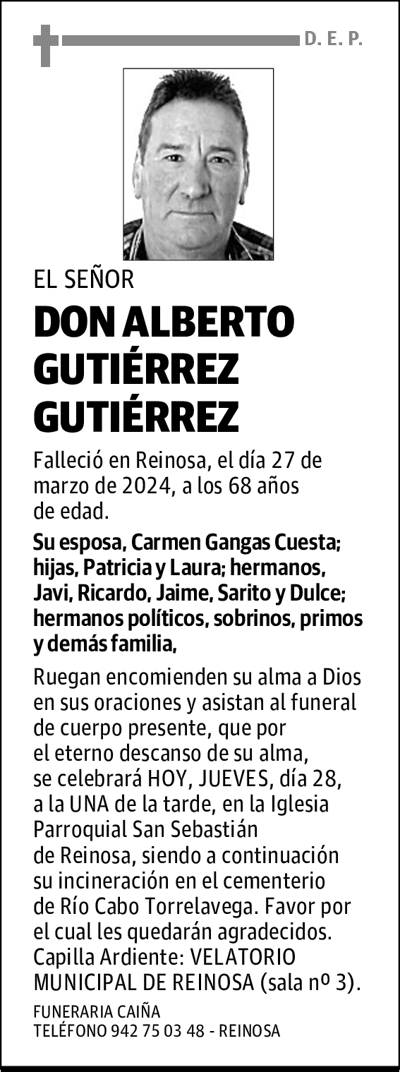DON ALBERTO GUTIÉRREZ GUTIÉRREZ