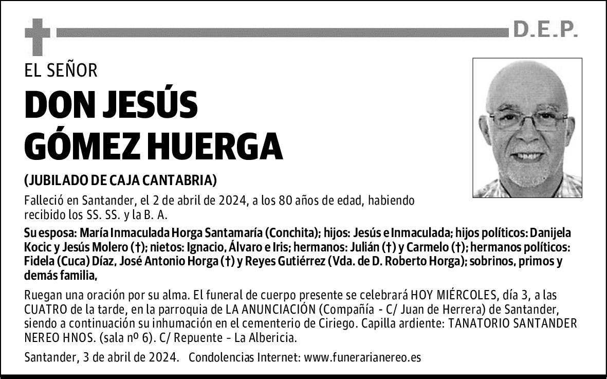 DON JESÚS GÓMEZ HUERGA