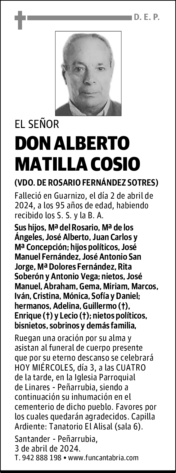 DON ALBERTO MATILLA COSIO