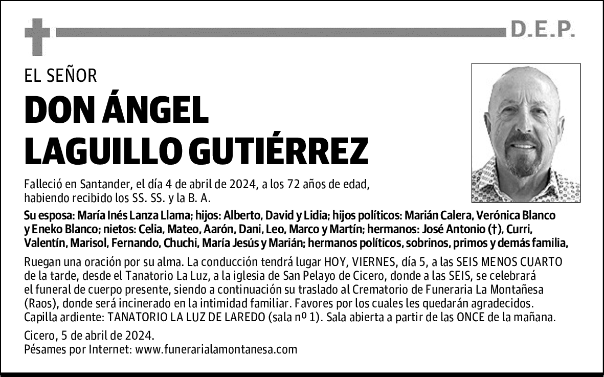 DON ÁNGEL LAGUILLO GUTIÉRREZ