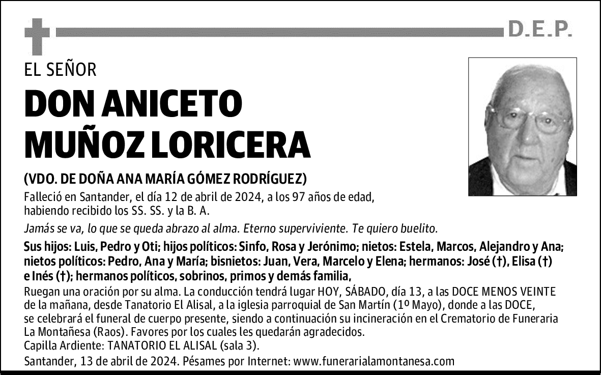 DON ANICETO MUÑOZ LORICERA