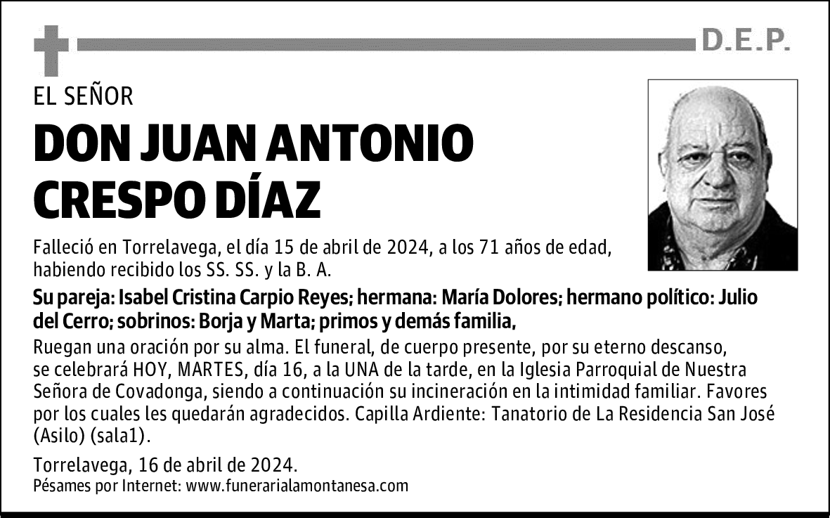 DON JUAN ANTONIO CRESPO DÍAZ