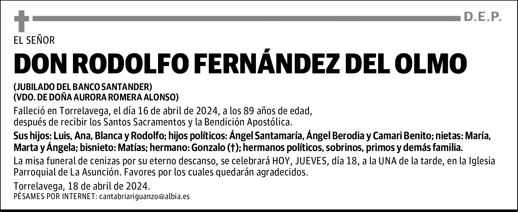 DON RODOLFO FERNÁNDEZ DEL OLMO