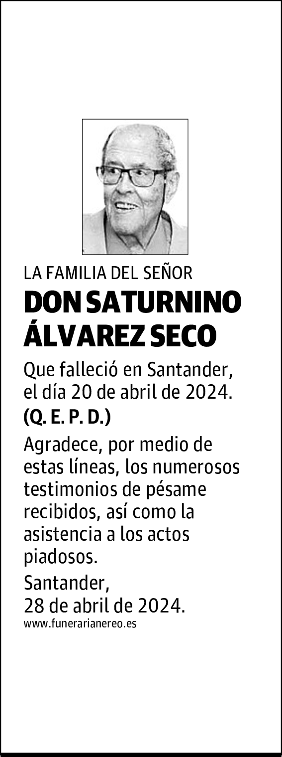 DON SATURNINO ÁLVAREZ SECO