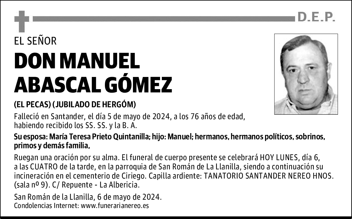 DON MANUEL ABASCAL GÓMEZ