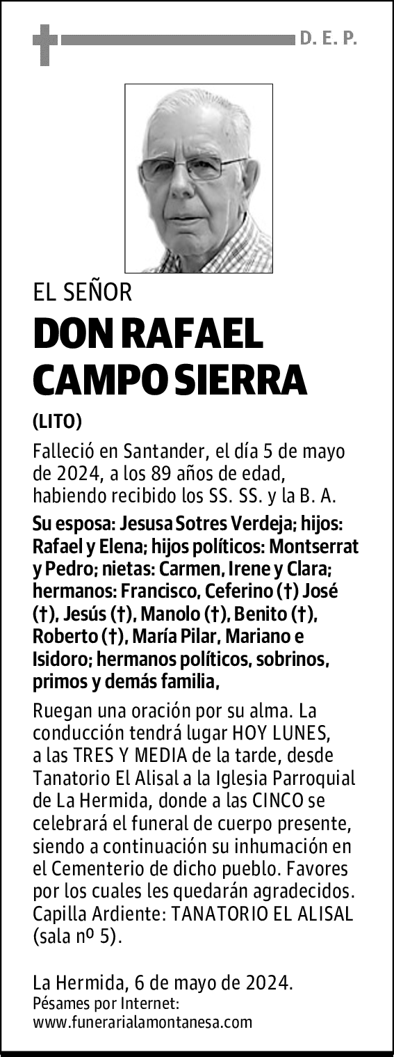 DON RAFAEL CAMPO SIERRA