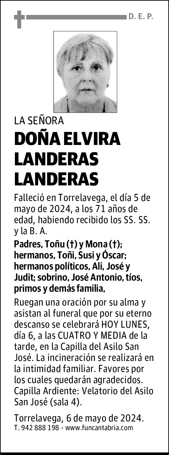 DOÑA ELVIRA LANDERAS LANDERAS