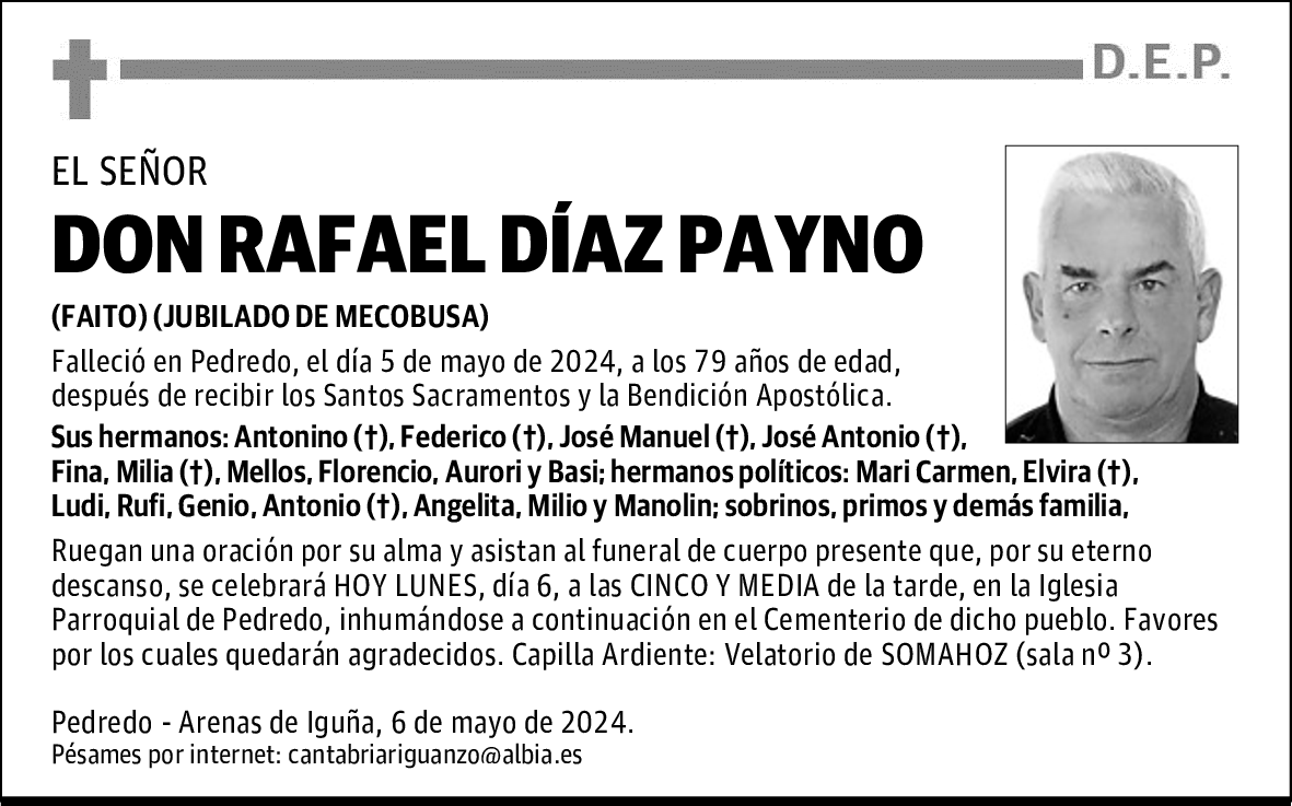 DON RAFAEL DÍAZ PAYNO