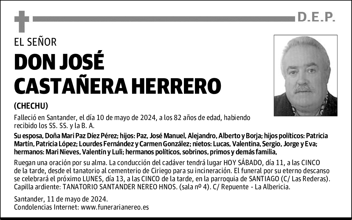 DON JOSÉ CASTAÑERA HERRERO