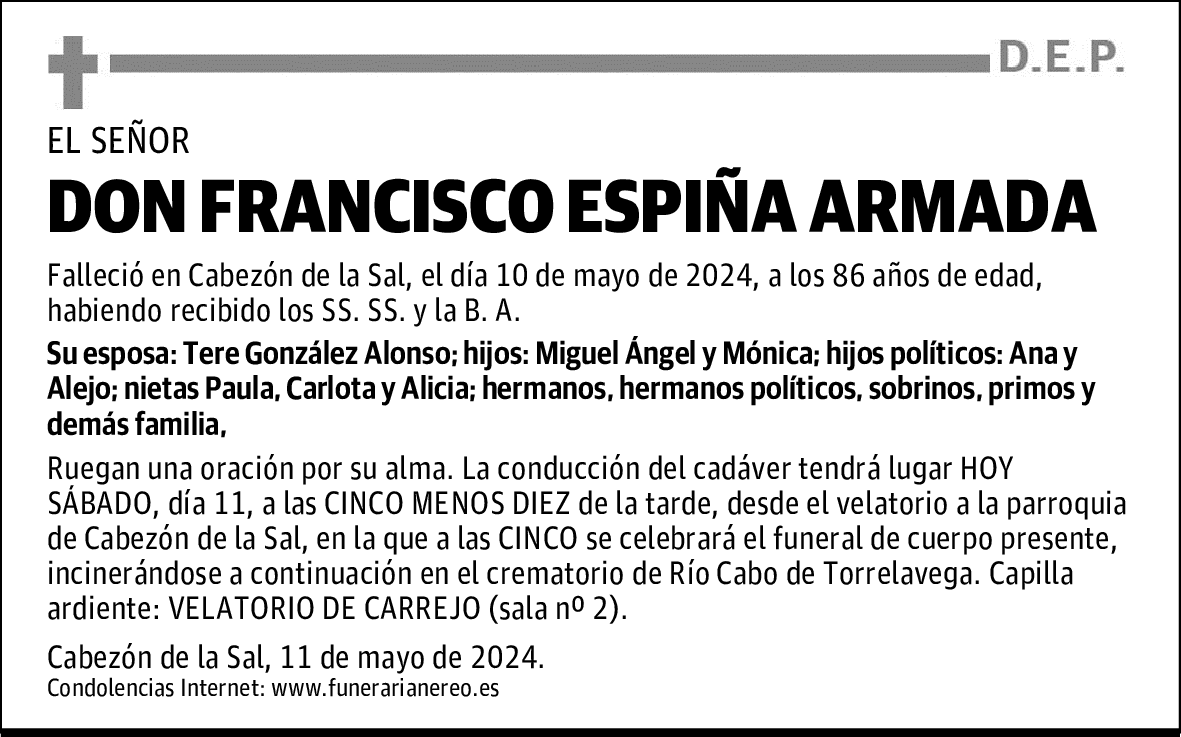 DON FRANCISCO ESPIÑA ARMADA