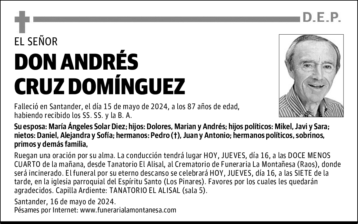 DON ANDRÉS CRUZ DOMÍNGUEZ