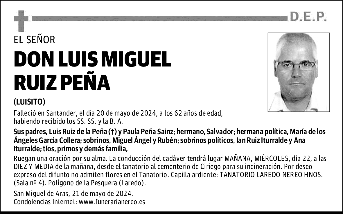 DON LUIS MIGUEL RUIZ PEÑA