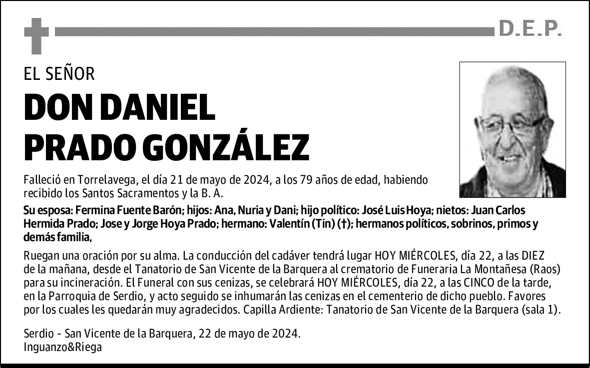 DON DANIEL PRADO GONZÁLEZ