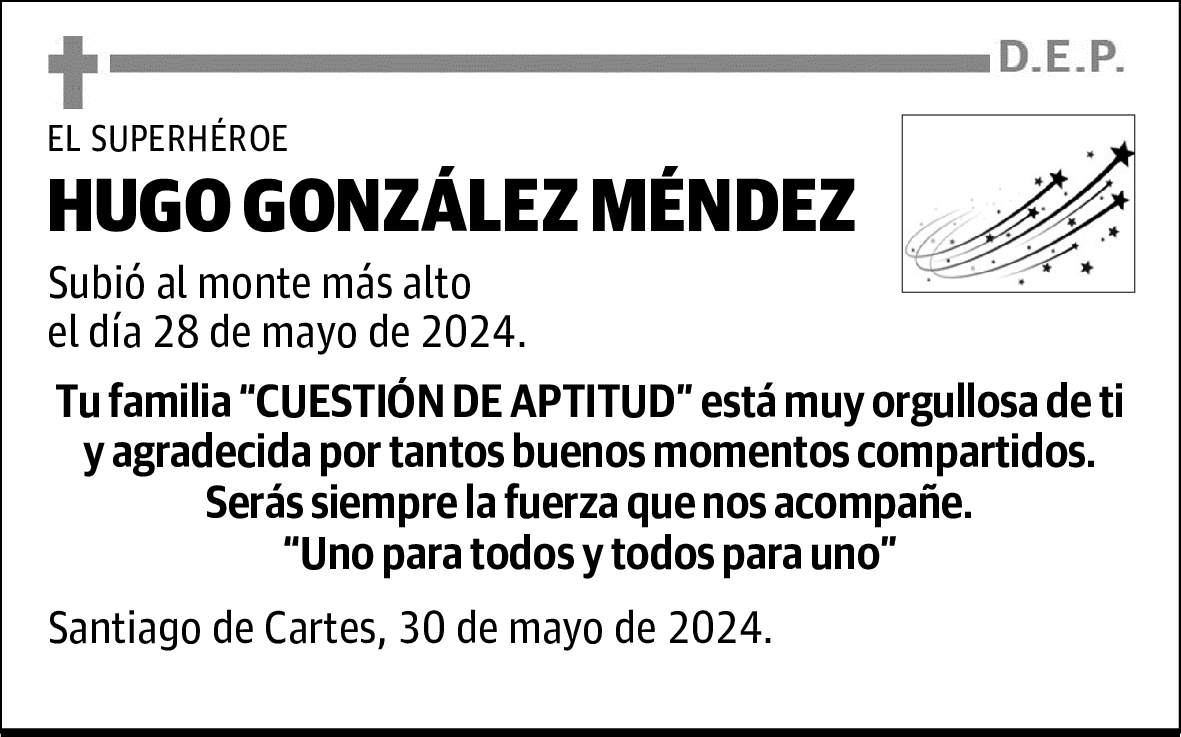 HUGO GONZÁLEZ MÉNDEZ