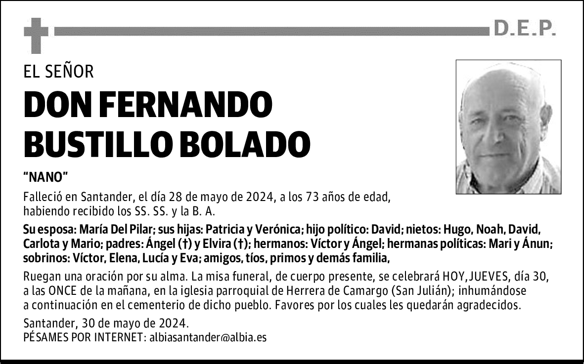 DON FERNANDO BUSTILLO BOLADO